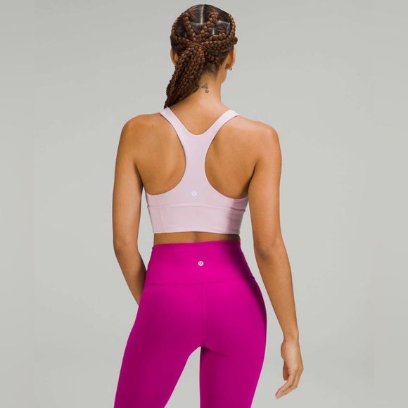 Lululemon Wunder Train Longline Bra *Medium Support, C/D CupPink Peony size 12 - Picture 4 of 10